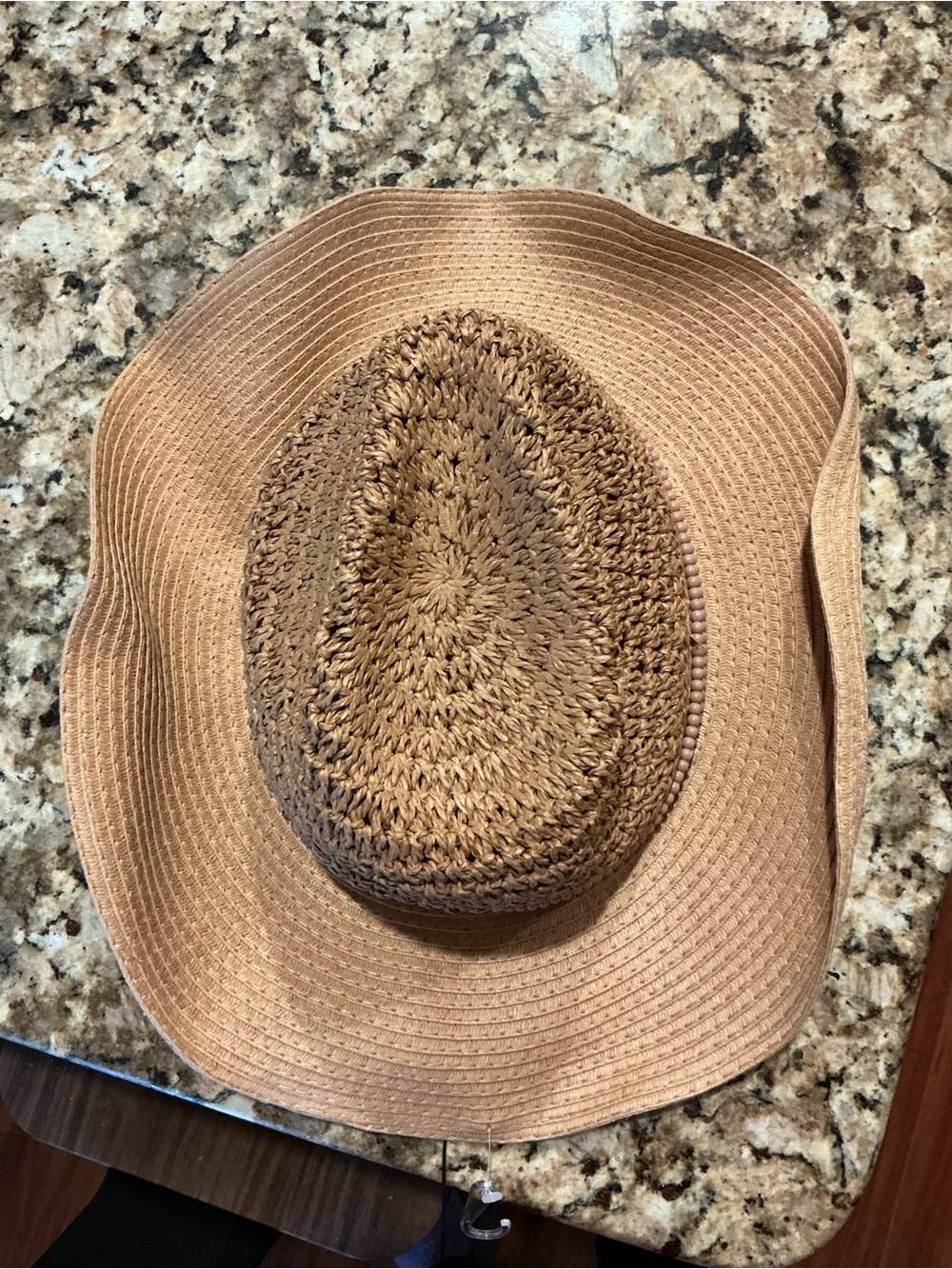 Crown Vintage Straw Wide-Brim Sun Hat in Natural Tan Size Small New w Tags - Picture 15 of 15